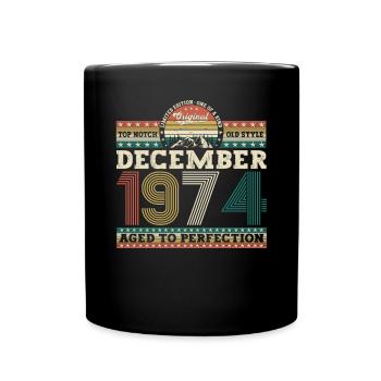Décembre Né en 1974 Cadeau de 48e anniversaire - Mug uni - noir - Devant