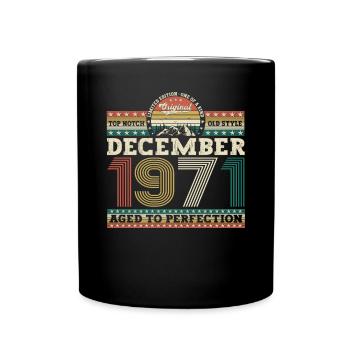 Original December 1971 51st Birthday Gift - Full Colour Mug - black - Front
