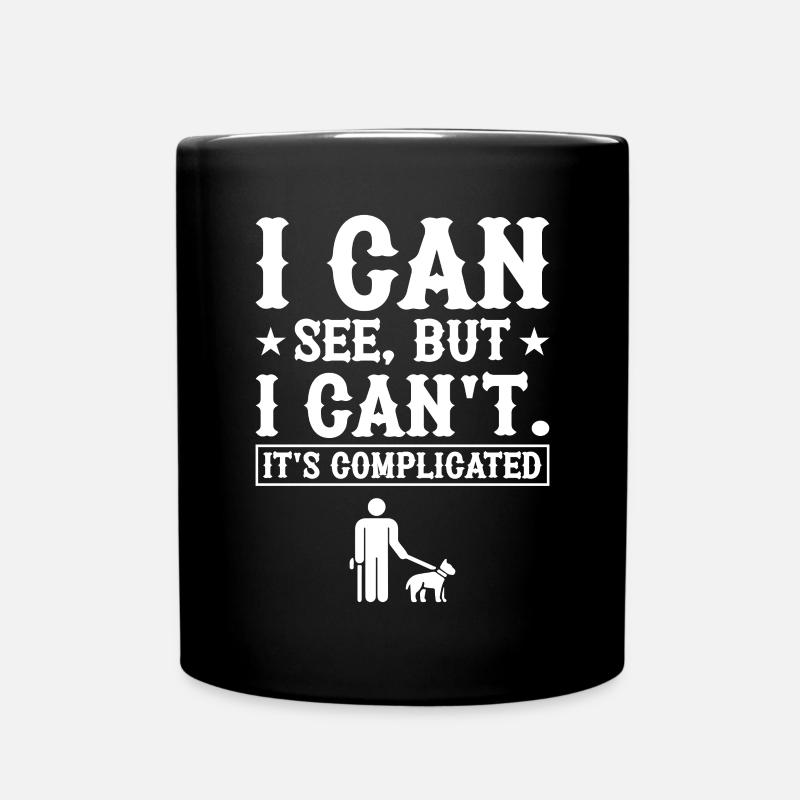 Blind kompliziert - Tasse einfarbig - Schwarz