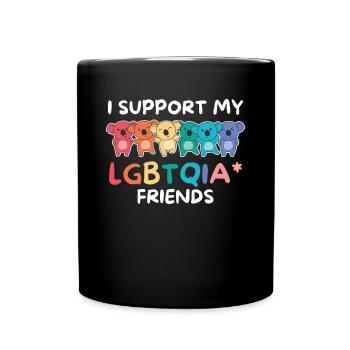 Drapeau arc-en-ciel Gay Pride LGBTQ Koala - Mug uni - noir - Devant