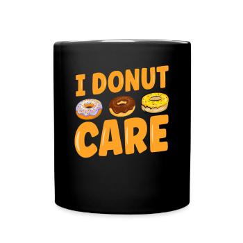 I Donut Care Drôle Donut Lover - Mug uni - noir - Devant