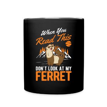 Ferret lover Ferret Gift - Full Colour Mug - black - Front