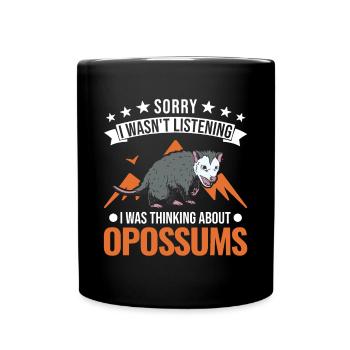 Opossum Gift Possum Marsupial - Full Colour Mug - black - Front