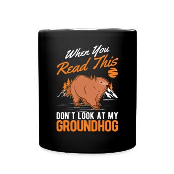 Marmotte Jour de la marmotte Marmotte forestière - Mug uni - noir - Devant