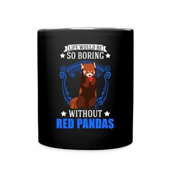 Red Panda Gift Cat Bear Red Panda - Full Colour Mug - black - Front