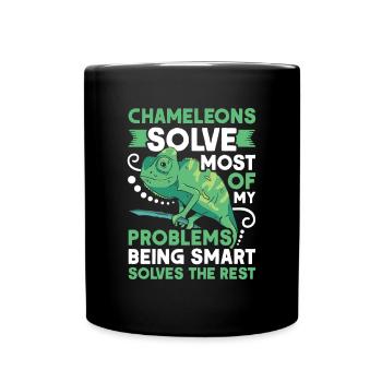 Caméléon Cadeau Caméléon - Mug uni - noir - Devant