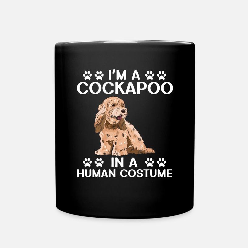 Cockapoo Hund - Tasse einfarbig - Schwarz