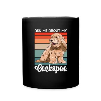 Cockapoo Dog - Full Colour Mug - black - Front