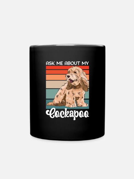 Cockapoo Hund - Tasse einfarbig - Schwarz