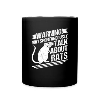 Avertissement Rat Rat Propriétaire Maison Trat - Mug uni - noir - Devant
