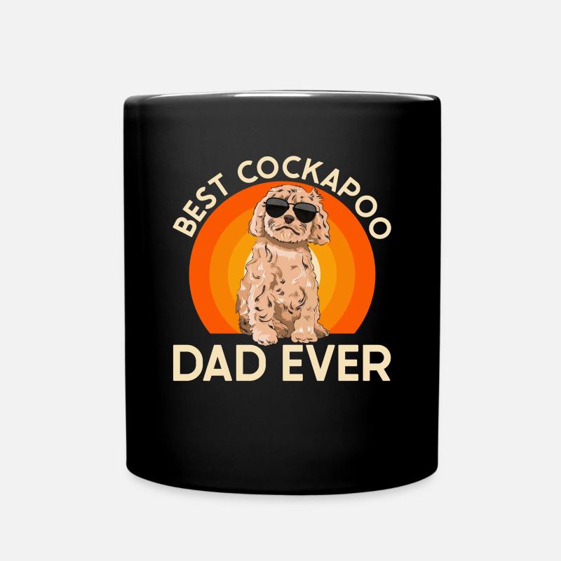 Cockapoo Dog - Full Colour Mug - black