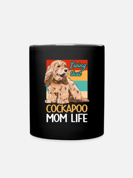 Cockapoo Hund - Tasse einfarbig - Schwarz