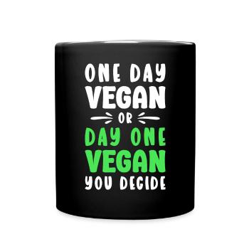 Citation végétalienne inspirante pour les végétaliens - Mug uni - noir - Devant