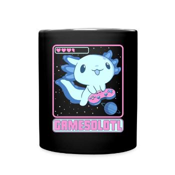 Axolotl GameSolotl Lustige Videospiele - Tasse einfarbig - Schwarz - Vorne
