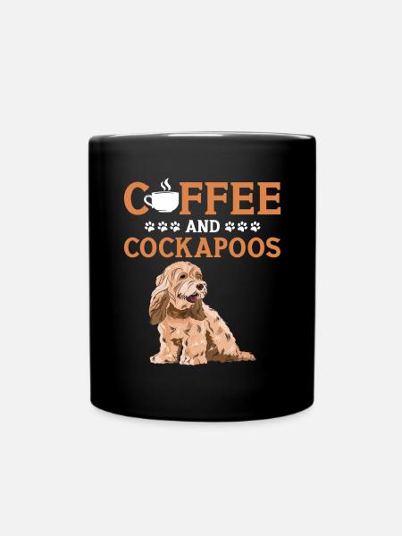 Cockapoo Hund - Tasse einfarbig - Schwarz