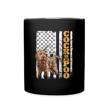 Cockapoo Dog - Full Colour Mug - black - Front