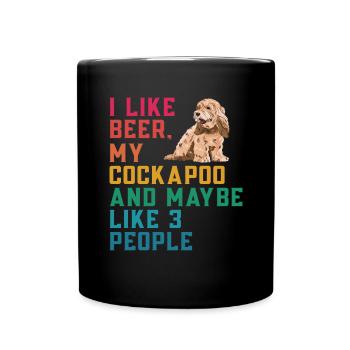 Cockapoo Dog - Full Colour Mug - black - Front