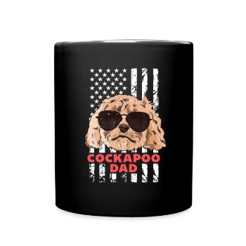 Cockapoo Hund - Tasse einfarbig - Schwarz - Vorne