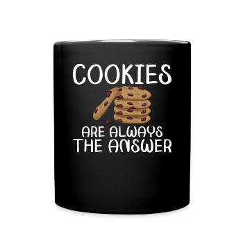Keksliebhaber Geschenke - Tasse einfarbig - Schwarz - Vorne