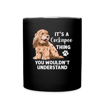 Cockapoo Dog - Full Colour Mug - black - Front