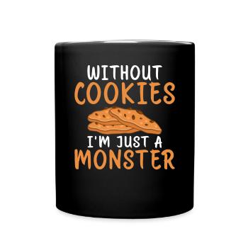 Cookie Lover Gifts - Full Colour Mug - black - Front