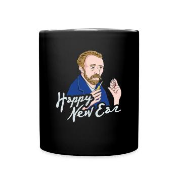 Van Gogh Ear Art - Full Colour Mug - black - Front
