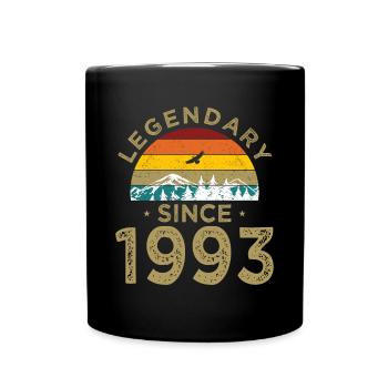 30e anniversaire né en 1993 Légendaire depuis 1993 - Mug uni - noir - Devant