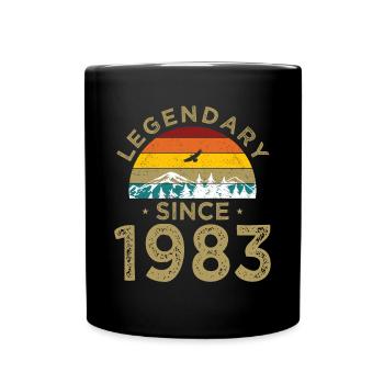 40e anniversaire né en 1983 Légendaire depuis 1983 - Mug uni - noir - Devant