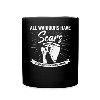 Shoulder Replacement Warrior - Full Colour Mug - black - Front