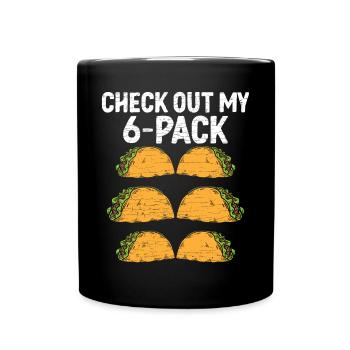 Tacos Geschenk - Tasse einfarbig - Schwarz - Vorne