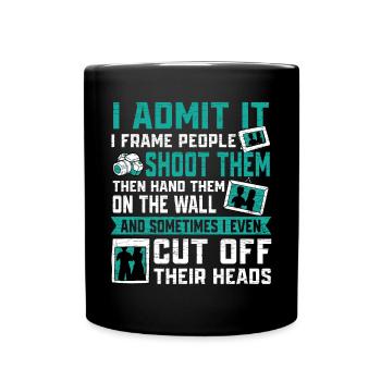 Fotograf Geschenkidee Photograph - Tasse einfarbig - Schwarz - Vorne