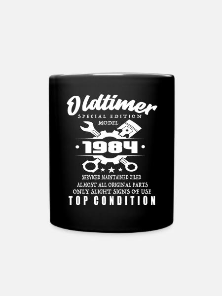 Oldtimer Special Edition Modell 1984 Geburtstag - Tasse einfarbig - Schwarz