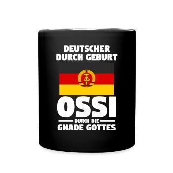 Ostdeutschland Ossi Deutschland DDR - Tasse einfarbig - Schwarz - Vorne