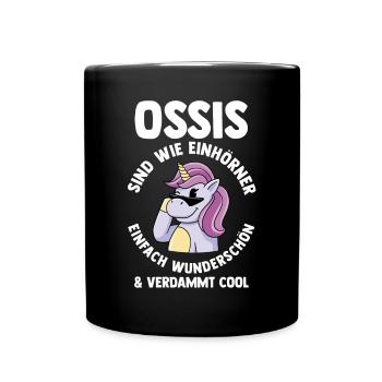 Einhorn Ostdeutschland Ossi Deutschland DDR - Tasse einfarbig - Schwarz - Vorne