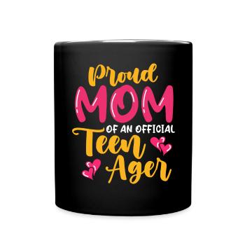 Fière maman d’un adolescent officiel pour ses 13 ans - Mug uni - noir - Devant