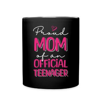 Fière maman d’un adolescent officiel pour ses 13 ans - Mug uni - noir - Devant