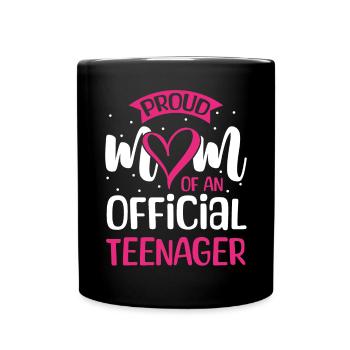 Fière maman d’un adolescent officiel pour ses 13 ans - Mug uni - noir - Devant