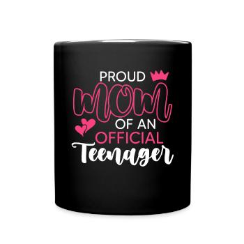 Fière maman d’un adolescent officiel pour ses 13 ans - Mug uni - noir - Devant