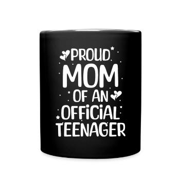Fière maman d’un adolescent officiel pour ses 13 ans - Mug uni - noir - Devant