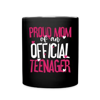 Fière maman d’un adolescent officiel pour ses 13 ans - Mug uni - noir - Devant