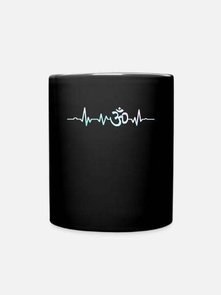 Rythme cardiaque OM Yoga - Mug uni - noir