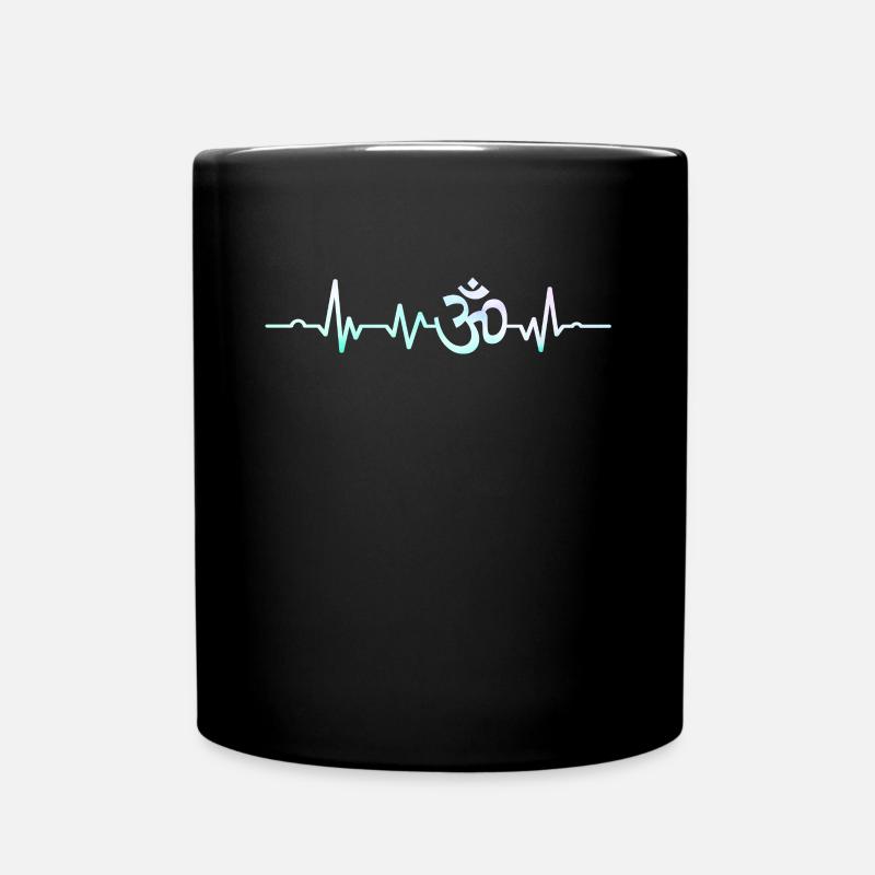 Rythme cardiaque OM Yoga - Mug uni - noir