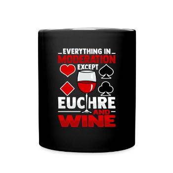 Euchre Vin Rouge - Mug uni - noir - Devant