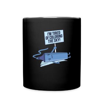 Marker Stift Farbtheorie - Tasse einfarbig - Schwarz - Vorne