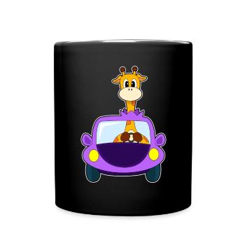 Giraffe Car - Full Colour Mug - black - Front