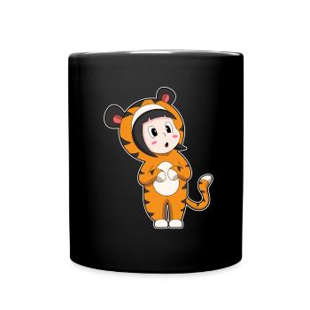 Tiger Girl Costume - Full Colour Mug - black - Front