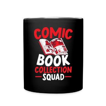 Comics Sammler Comic Reader Fiktive Charaktere - Tasse einfarbig - Schwarz - Vorne