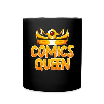 Comics Queen Comic Reader Fiktive Charaktere - Tasse einfarbig - Schwarz - Vorne