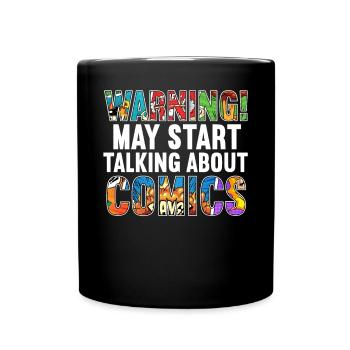 Comics Sammler Comic Reader Fiktive Charaktere - Tasse einfarbig - Schwarz - Vorne