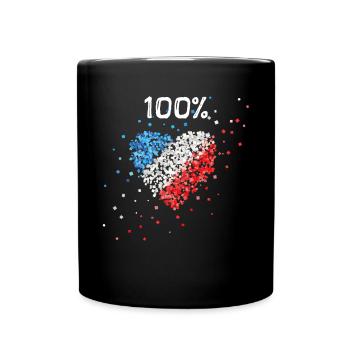French flag France France fan French - Full Colour Mug - black - Front